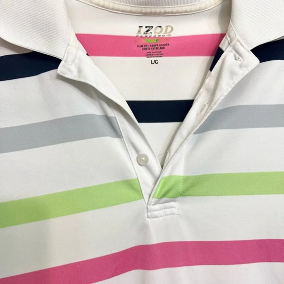 Izod Golf Shirt Men Medium - Picture 2 of 3